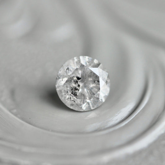 ソルトアンドペッパーダイヤモンド 0.26ct 3.8mm 【MJ2443】
