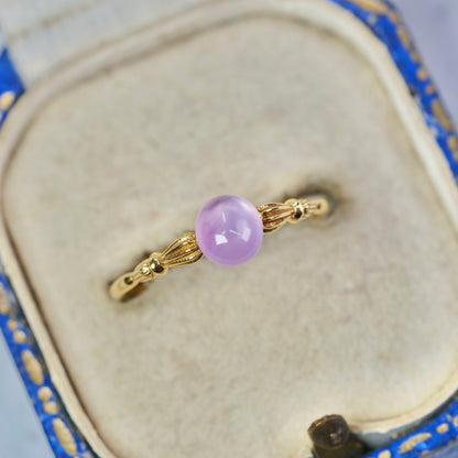 成長線入りスターサファイア 1.18ct カボションカット 5.5mm×4.9mm×3.7mm【MJ2939】