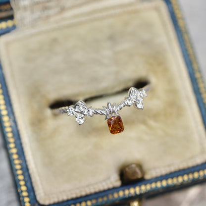 ブラウンダイヤモンド 0.115ct クッションカット 3.1mm×2.2mm×1.6mm【MJ2624】