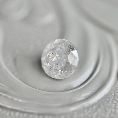 ソルトアンドペッパーダイヤモンド 0.42ct 4.6mm 【MJ2442】