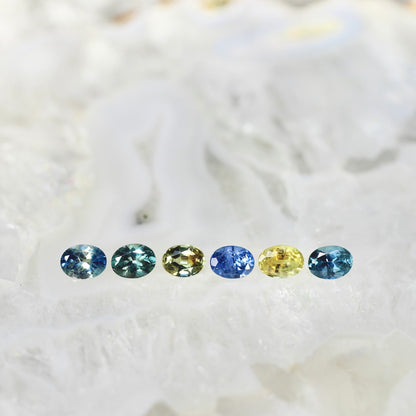 モンタナサファイア 0.23ct オーバルカット 3.6mm×2.6mm×1.8mm  【MJ2635】