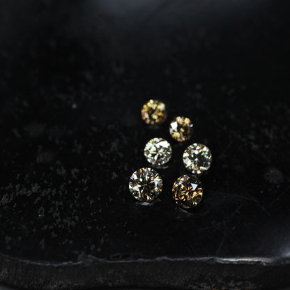 ショコラブラウンダイヤモンド 0.438ct ラウンドブリリアントカット 4.8mm×4.8mm×3.0mm【MJ2681】