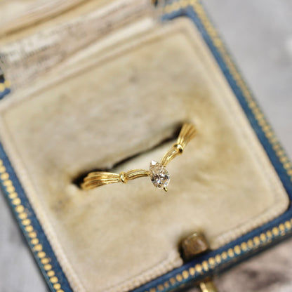 シャンパンブラウンダイヤモンド 0.125ct ペアシェイプカット 4.4mm×2.8mm×1.8mm【MJ2627】