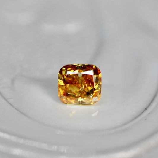 ブラウンダイヤモンド 0.152ct クッションカット 3.0mm×2.8mm×2.1mm【MJ2625】