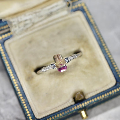 パーティーカラードトルマリン 0.60ct エメラルドカット 6.8mm×3.4mm×2.9mm【MJ2664】