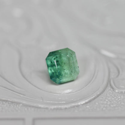 エメラルドカット バイカラートルマリン 0.88ct 4.6mm×4.3mm-4.0mm 【MJ2519】