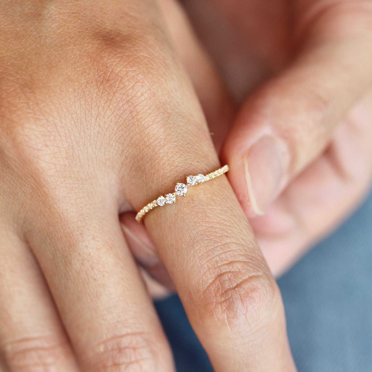 Nocturne - Polaris | ハーフエタニティ ダイヤモンド 0.17ct VSクラス K10 K18 Pt900【MJ2923】