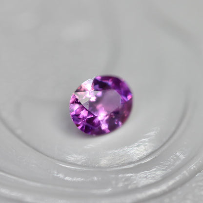 パープルサファイア 0.2ct オーバルカット 4mm×3.2mm 【MJ2462】