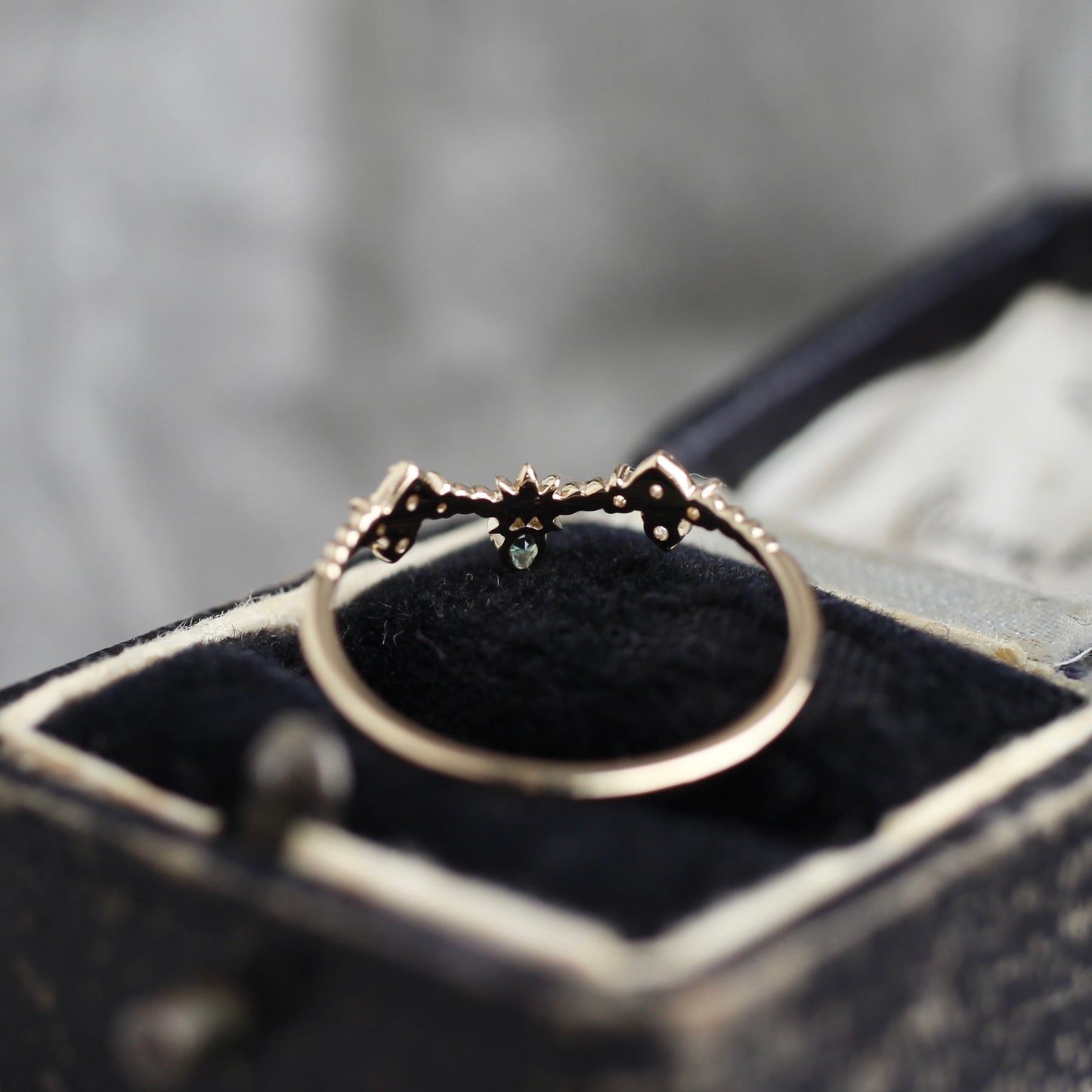 アレキサンドライト0.07ct ダイヤモンド0.10ct K10YG レスピレーションリング 【MJ2465】