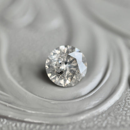 ソルトアンドペッパーダイヤモンド 0.36ct 4.5mm 【MJ2445】