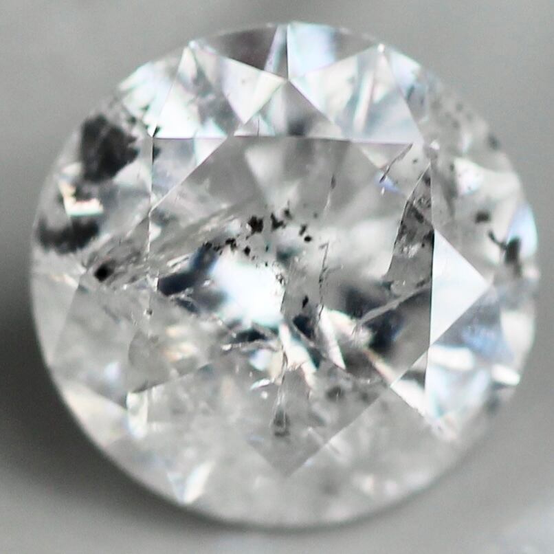 ソルトアンドペッパーダイヤモンド 0.24ct 3.8mm 【MJ2440】