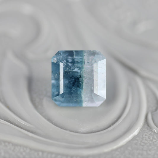 バイカラートルマリン 1.71ct エメラルドカット 6.4mm×6.2mm×4.8mm【MJ2781】