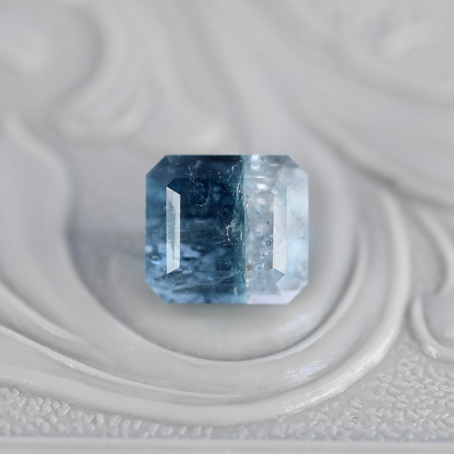 バイカラートルマリン 1.51ct エメラルドカット 6.3mm×5.8mm×4.4mm【MJ2782】