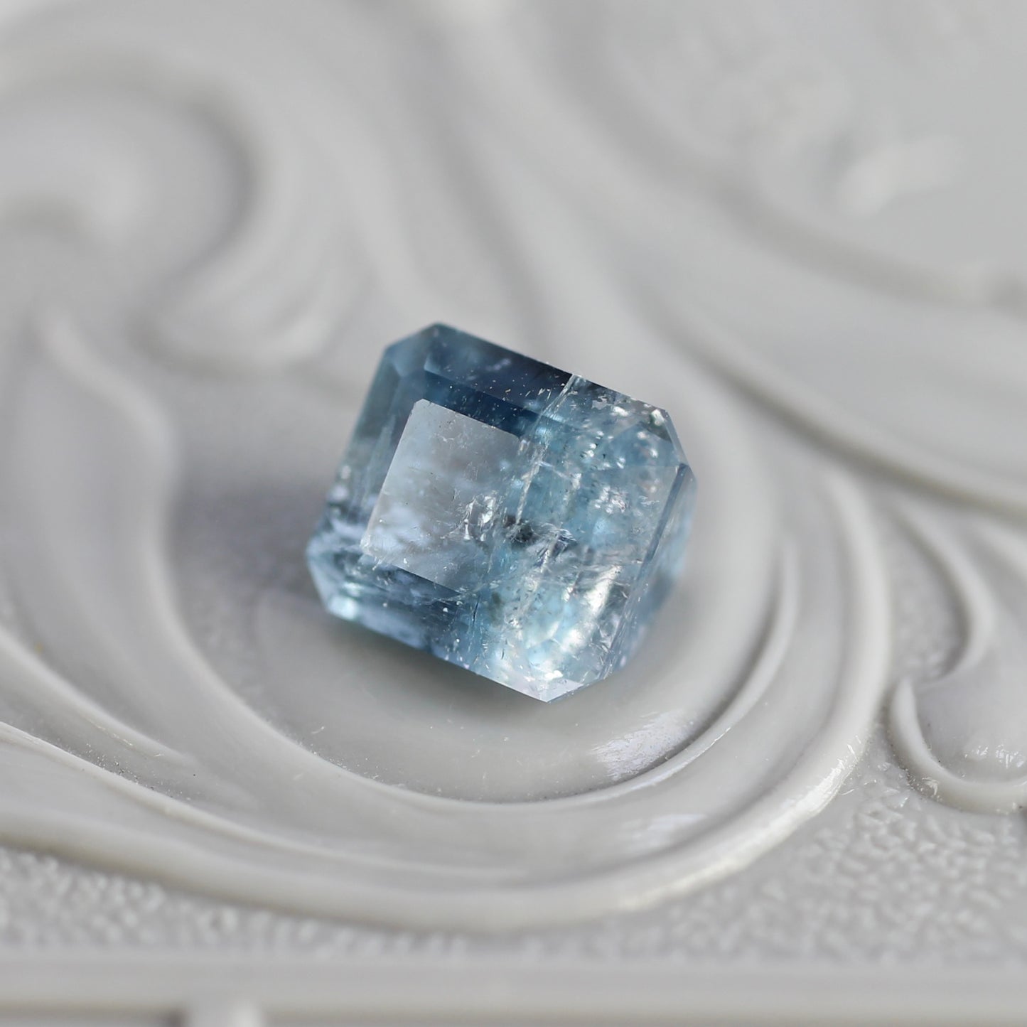 バイカラートルマリン 1.51ct エメラルドカット 6.3mm×5.8mm×4.4mm【MJ2782】