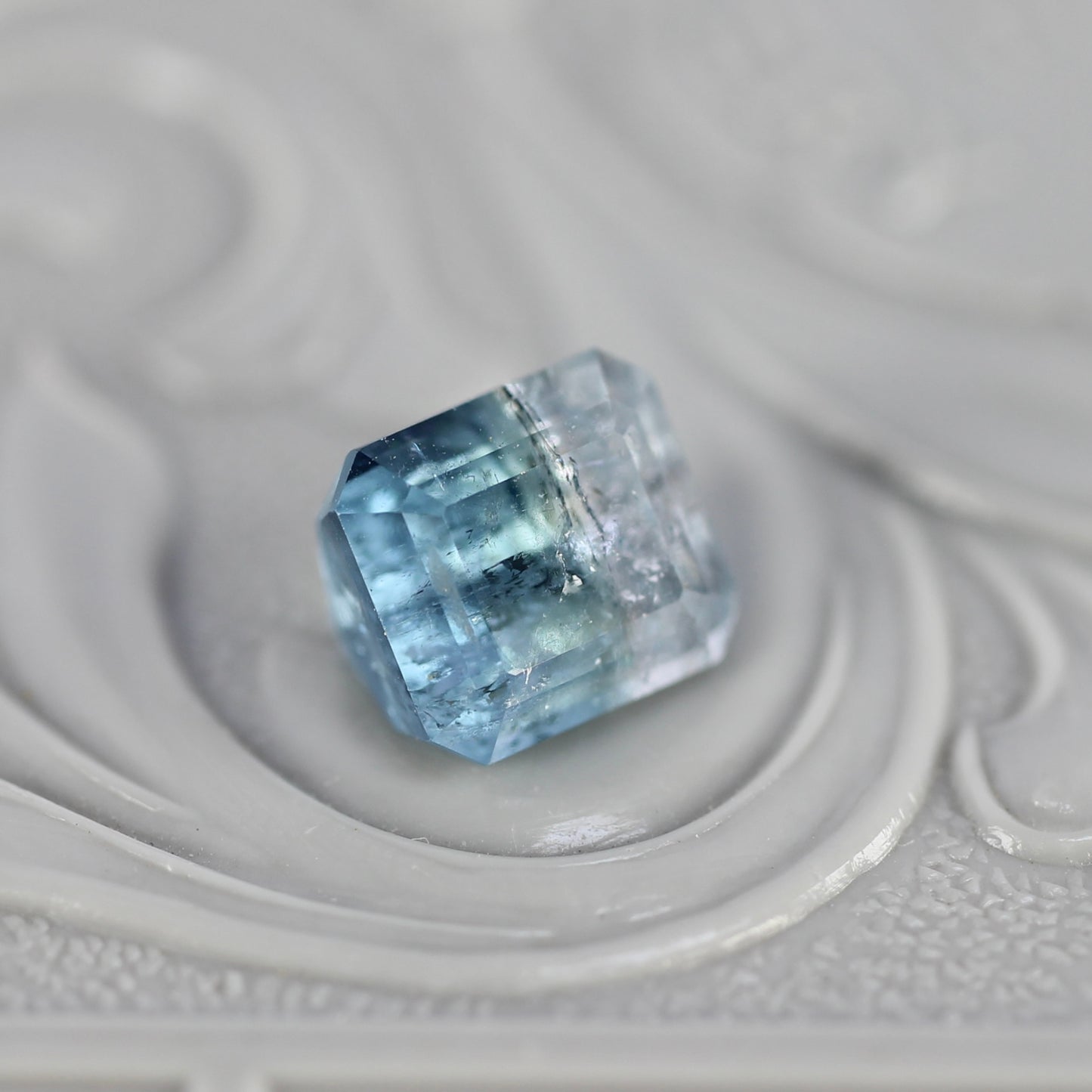 バイカラートルマリン 1.51ct エメラルドカット 6.3mm×5.8mm×4.4mm【MJ2782】