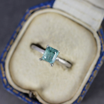 バイカラートルマリン 1.22ct エメラルドカット 5.8mm×5.1mm×4.4mm【MJ2783】