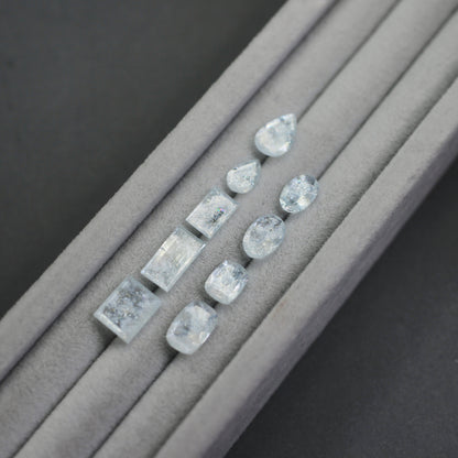 レインボーアクアマリン 0.86ct ペアシェイプカット  8.7mm×5.6mm×3.3mm【MJ2792】