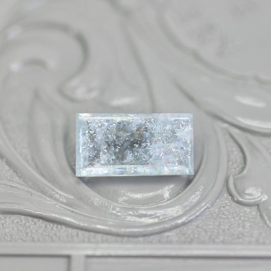 レインボーアクアマリン 1.17ct レクタングルカット  9.6mm×5.2mm×2.7mm【MJ2795】