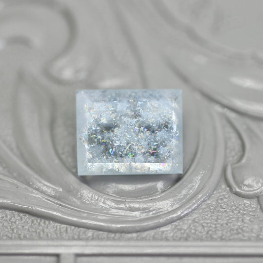 レインボーアクアマリン 1.37ct レクタングルカット  8.1mm×6.5mm×3.1mm【MJ2796】