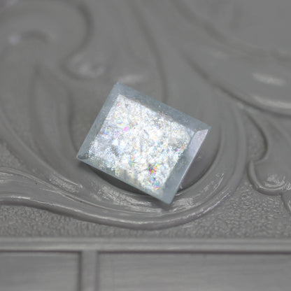 レインボーアクアマリン 1.37ct レクタングルカット  8.1mm×6.5mm×3.1mm【MJ2796】