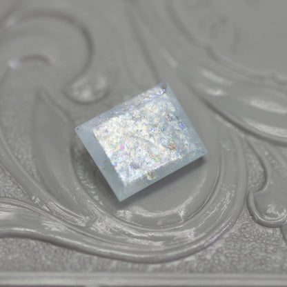 レインボーアクアマリン 1.37ct レクタングルカット  8.1mm×6.5mm×3.1mm【MJ2796】