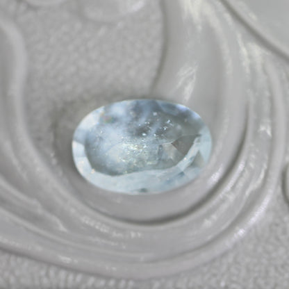 レインボーアクアマリン 0.60ct オーバルカット  7.0mm×4.8mm×2.8mm【MJ2797】