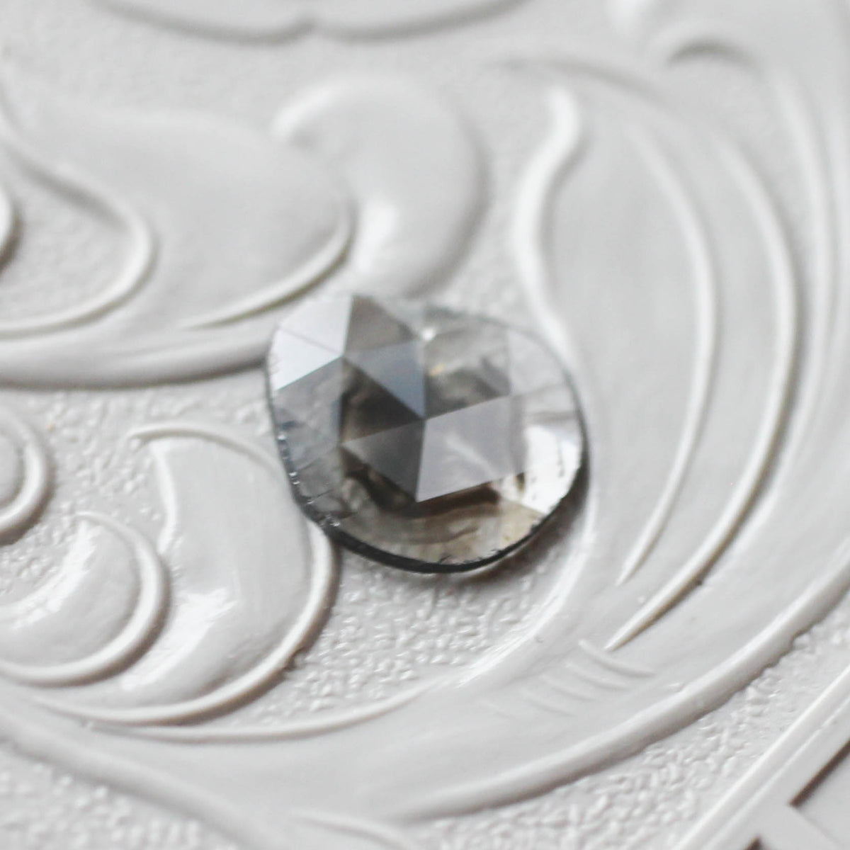 ダイヤモンド 0.61ct スライス ローズカット 8.0mm×7.4mm×1.0mm【MJ3158】
