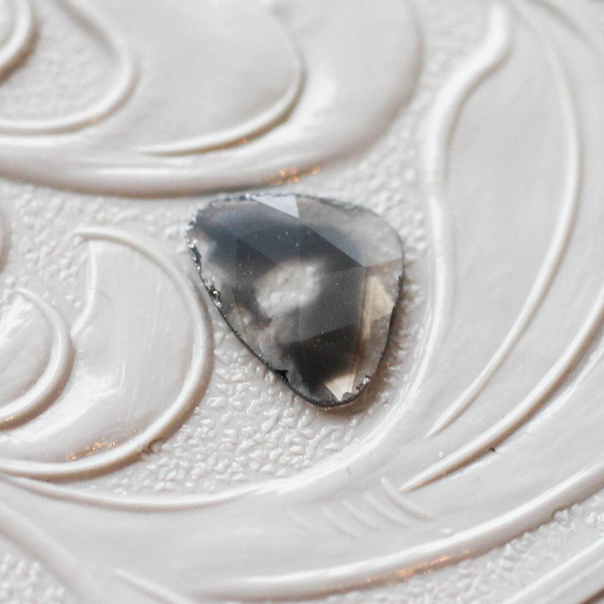 ダイヤモンド 0.43ct スライス ローズカット 6.5mm×5.8mm×1.0mm【MJ3161】