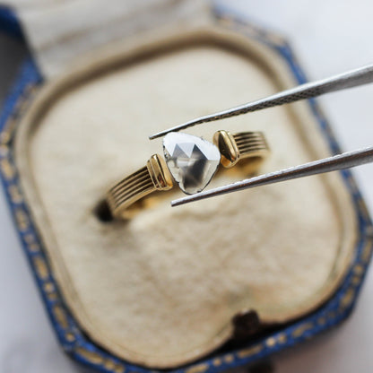 ダイヤモンド 0.43ct スライス ローズカット 6.5mm×5.8mm×1.0mm【MJ3161】