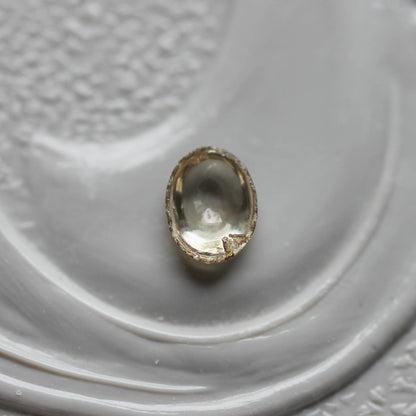 ブラウンダイヤモンド 0.07ct カボションカット 3.1mm×2.4mm×0.8mm【MJ3163】