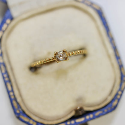 ナチュラルダイヤモンド 0.07ct カボションカット 2.8mm×2.8mm×1.0mm【MJ3166】