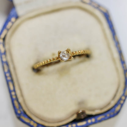 ナチュラルダイヤモンド 0.08ct カボションカット 3.0mm×3.0mm×1.0mm【MJ3167】