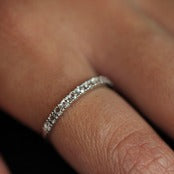 【数量・期間限定 特別価格】 18金 プラチナ ローズカットダイヤモンド ハーフエタニティリング 0.16ct K18YG K18PG Pt900 爪留め【MJ2962】