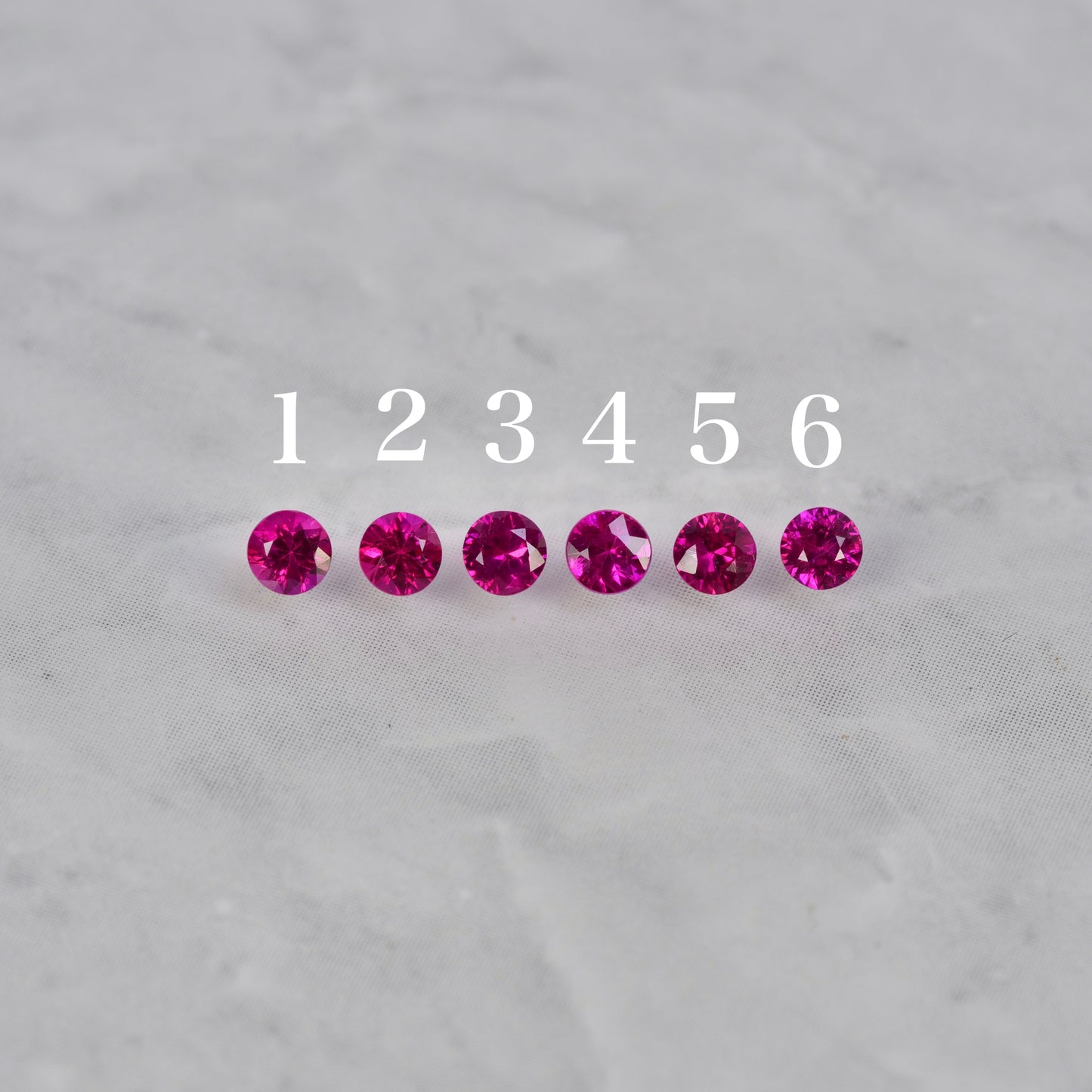 【期間・数量限定特別価格】ルビー ラウンドカット 約2.6~2.7mm 【MJ2831】