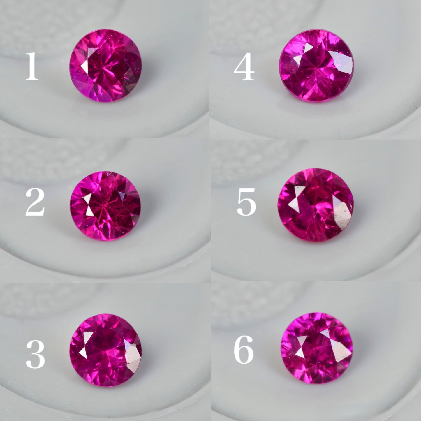 【期間・数量限定特別価格】ルビー ラウンドカット 約2.6~2.7mm 【MJ2831】