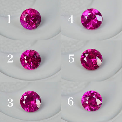 【期間・数量限定特別価格】ルビー ラウンドカット 約2.6~2.7mm 【MJ2831】