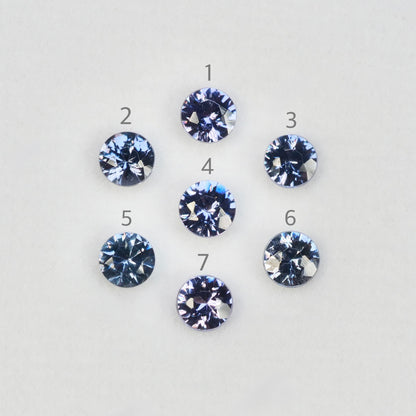 【期間・数量限定特別価格】ベキリーブルーガーネット ラウンドカット 約2.4~2.5mm 【MJ2850】