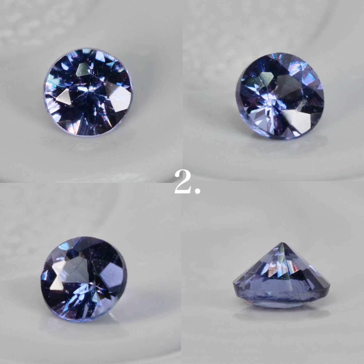 【期間・数量限定特別価格】ベキリーブルーガーネット ラウンドカット 約2.4~2.5mm 【MJ2850】