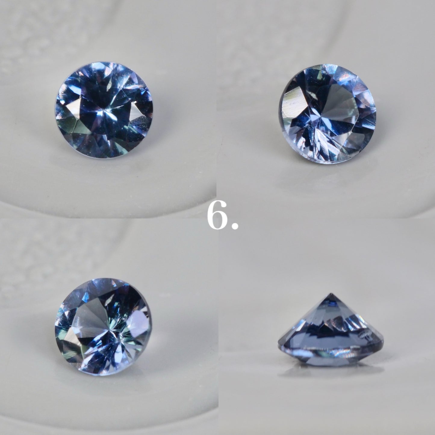 【期間・数量限定特別価格】ベキリーブルーガーネット ラウンドカット 約2.4~2.5mm 【MJ2850】