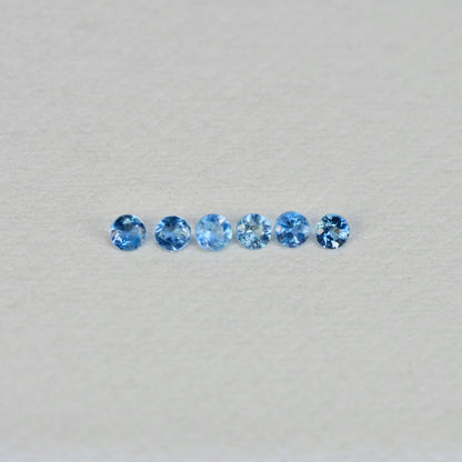 【期間・数量限定特別価格】サンタマリアアクアマリン 0.02ct ラウンドカット 約1.7~1.9mm 【MJ2549】