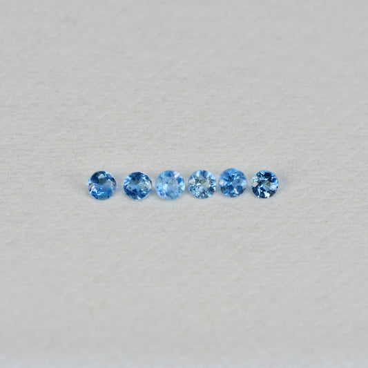 【期間・数量限定特別価格】サンタマリアアクアマリン 0.02ct ラウンドカット 約1.7~1.9mm 【MJ2549】