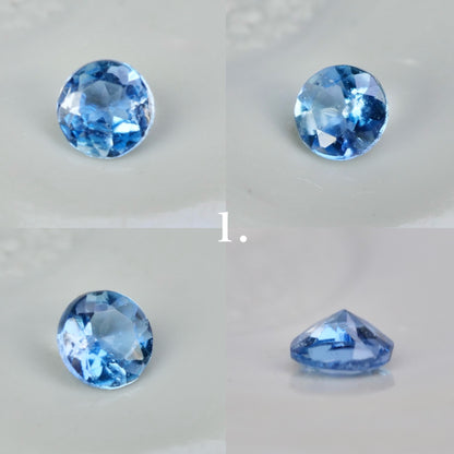 【期間・数量限定特別価格】サンタマリアアクアマリン 0.02ct ラウンドカット 約1.7~1.9mm 【MJ2549】
