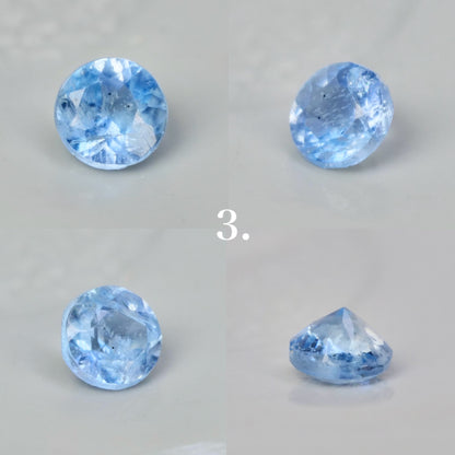 【期間・数量限定特別価格】サンタマリアアクアマリン 0.02ct ラウンドカット 約1.7~1.9mm 【MJ2549】