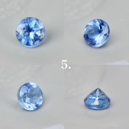 【期間・数量限定特別価格】サンタマリアアクアマリン 0.02ct ラウンドカット 約1.7~1.9mm 【MJ2549】