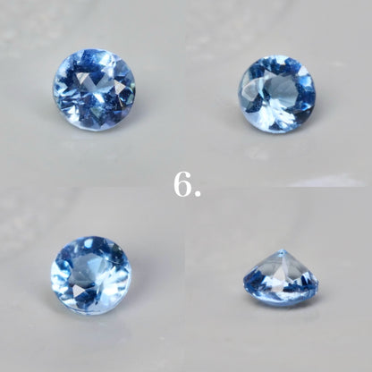 【期間・数量限定特別価格】サンタマリアアクアマリン 0.02ct ラウンドカット 約1.7~1.9mm 【MJ2549】