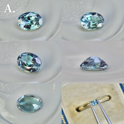 アレキサンドライト 0.11ct～0.13ctct オーバルカット 【MJ2548】