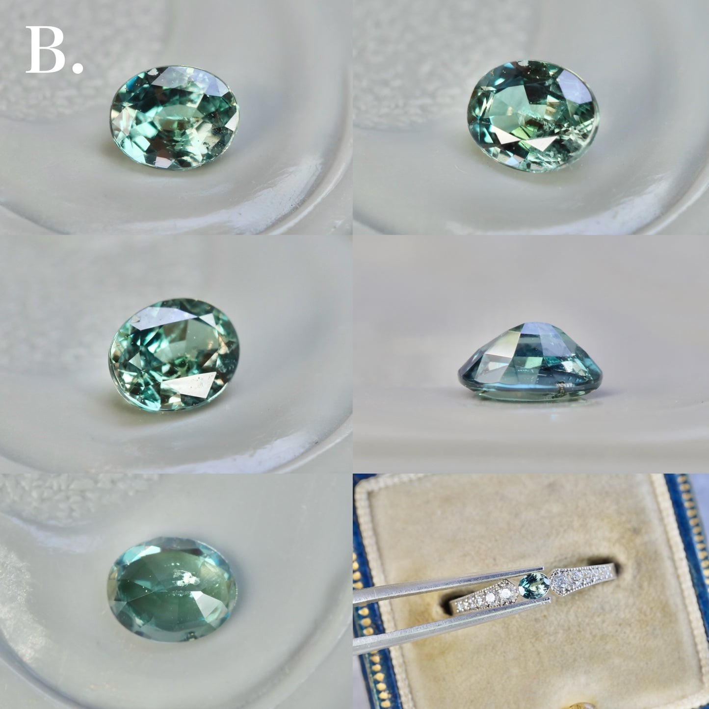 アレキサンドライト 0.11ct～0.13ctct オーバルカット 【MJ2548】