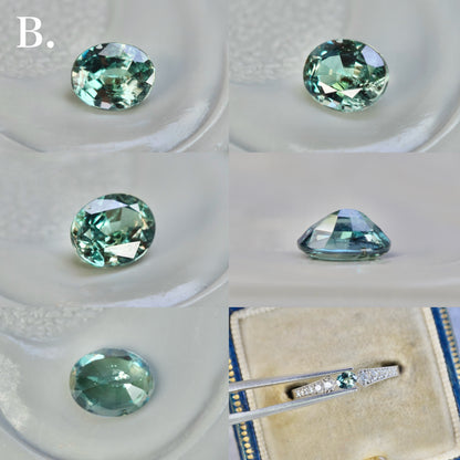 アレキサンドライト 0.11ct～0.13ctct オーバルカット 【MJ2548】
