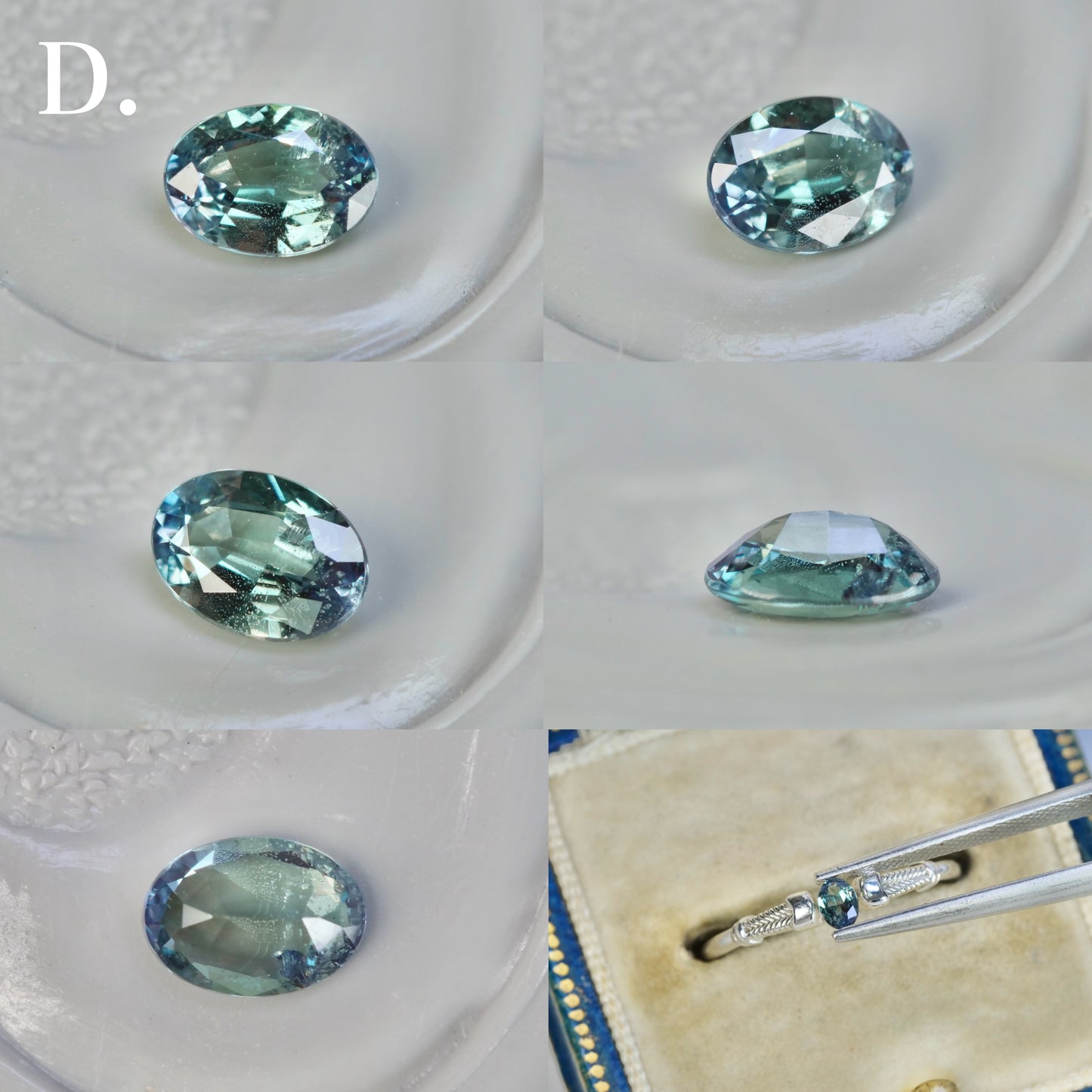 アレキサンドライト 0.11ct～0.13ctct オーバルカット 【MJ2548】