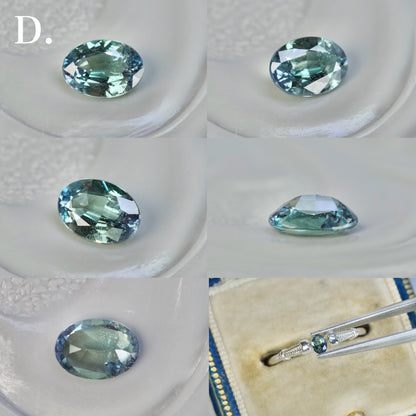 アレキサンドライト 0.11ct～0.13ctct オーバルカット 【MJ2548】